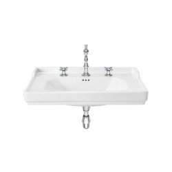 Lavabo mural con tres orificios