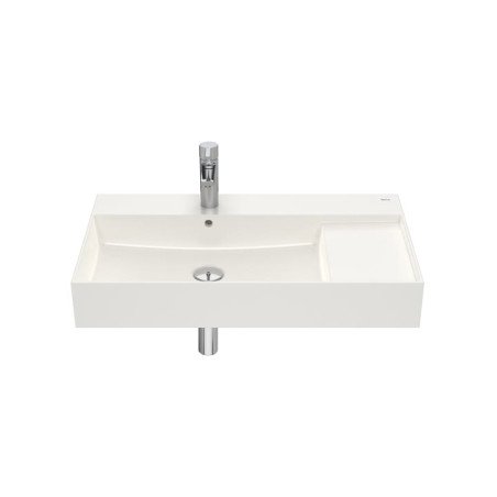 Lavabo asimétrico de Fineceramic® mural - Beige