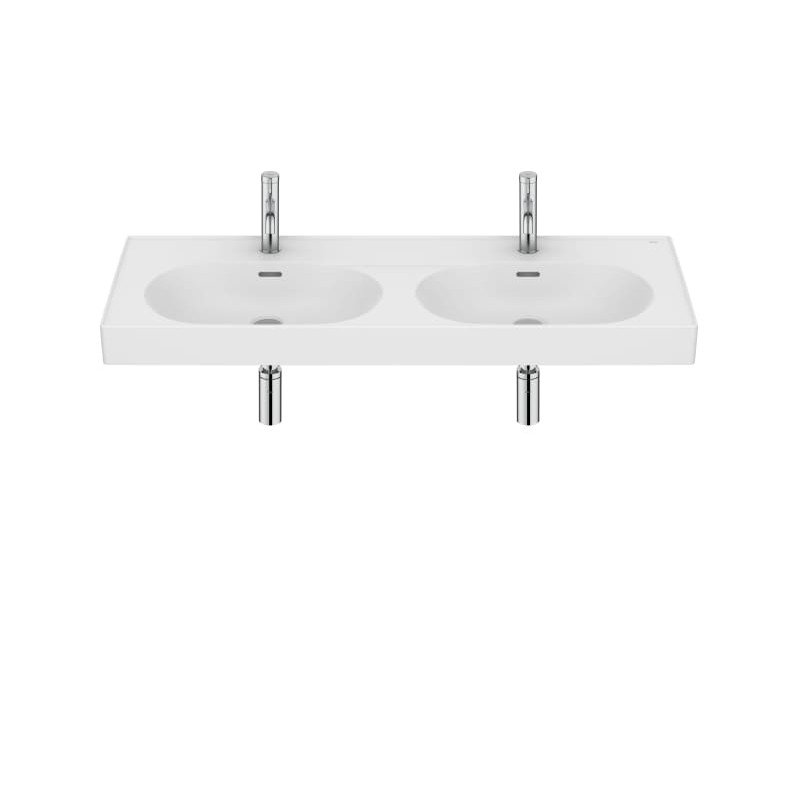 Vasque double murale Fineceramic® - Blanc mat